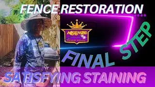 Staining an Old Privacy Fence | Full Fence Restoration & Color Transformation