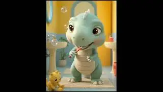 Brush Brush Dino 🦖 | Fun Toothbrush Song for Kids | Toddler Teeth Brushing Routine