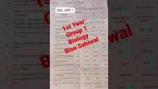 1st year group 1 biology paper sahiwal board 2023
