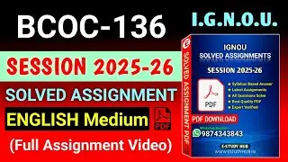 BCOC-136 Solved Assignment 2025-26 English, BCOC-136 Solved Assignment 25-26, BCOC-136 Assignment