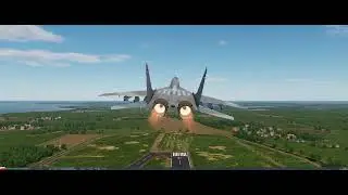 Digital Combat Simulator -Mig 29A Fulcrum Cold War mission ground attack on vehicles column.