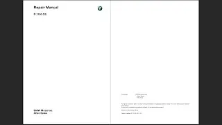 BMW R1150 GS 1999-2005 Service Workshop Repair Manual Download PDF