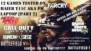 GAMING ON PM LAPTOP? - 12 GAMES TESTED ON HAIER Y11C - INTEL HD 615 GAMING PERFORMANCE !!! [PART 2]