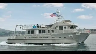Los Angeles Port Police Patrol Catamaran - aluminum work boat