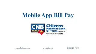 Mobile App Bill Pay Tutorial