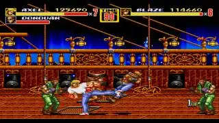 Sega Megadrive / Genesis - Streets of Rage 2 - Axel / Max (Si0r) & Blaze (Psychic Sword) 2P Longplay