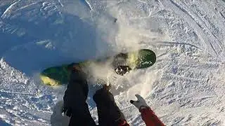 Rabbit Hill Snowboarding - Two different routes down Bay Street Run