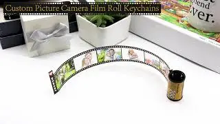 Christmas gift ideas.Personalized Photo Keychain Film Camera Roll Multiphoto Gift for Your Lover