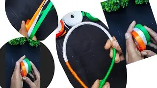 Independence day special hair band making ideas #indepednceday #indianflags #diy #toturial #art 