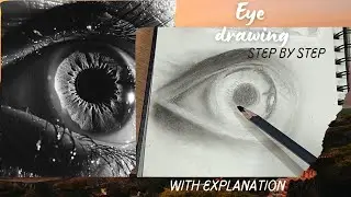 How to draw realistic eye step by step/ with explanation/ part 1/ pencil sketch