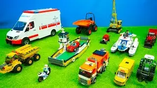 Bagger, Traktoren, Müllauto, Polizei, Feuerwehr, Dumper, Spielzeug für Kinder, Kranauto (der Film)