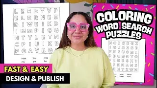 Create a COLORING Word Search Puzzle Book for Amazon KDP! (Easy Tutorial)