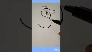 alphabet S duck 🦆 drawing #drawing #viralshort #youtubeshorts #easydrawing #howtodrawduck