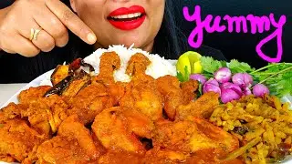 ASMR:Alu Vaji+Begun Vaji+Spicy Koshano Chicken +Chilli+Lemon||ZAKIA-SPICY ASMR