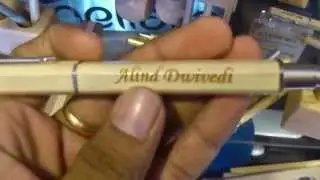 Laser engraved wood pen.mp4