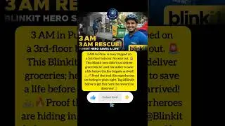 🚨 3 AM RESCUE: Blinkit Delivery Hero Saves Man in Pune! 🚲🔥