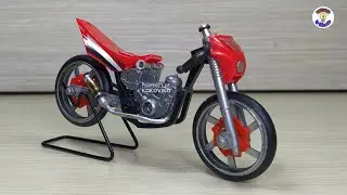 Tutorial Membuat Miniatur Motor Satria Fu Terbaru || miniatur motor drag