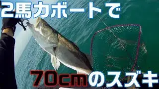 【ASMR】2馬力ボートジギングでシーバス（スズキ）が釣れた！【立体音響】