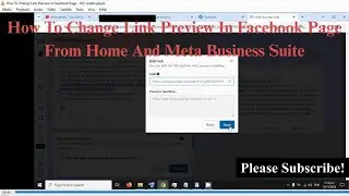 How To Change Link Preview In Facebook Page From Home And Meta Business Suite