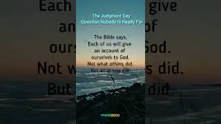 The Judgement Day Question Nobody Is Ready For #judgement #question #Bible #believe
