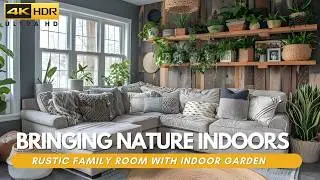 Bringing Nature Indoors: Our Rustic Family Room with an Indoor Garden | Home Decor Tour