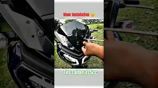 Tvs raider125 me 🙄visor installation#shortsvideo #ytshorts #visor#modification #installation#raiders