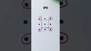 Simple Rangoli with Dots | 3*3 Pulli Kolam #rangoli #trending #muggulu #kolam