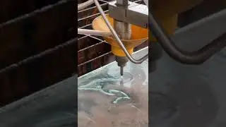 Water jet cutting glass dolphin #water #cutting #glass #dolphin #dolphin