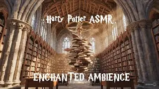 Hogwarts Library Ambience 4K ✨📚 Harry Potter Inspired ASMR | Magical Study Sounds
