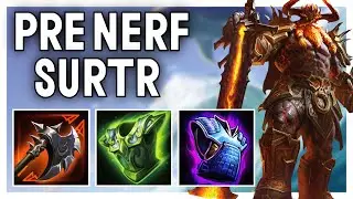 30 MINUTES OF PRENERF BROKEN SURTR! - Surtr Solo Ranked Conquest