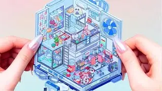 [ASMR] DIY Cute 3D Sticker House #49 | Extra Long Relaxing Playtime | Asmrestick ✨🐾📖
