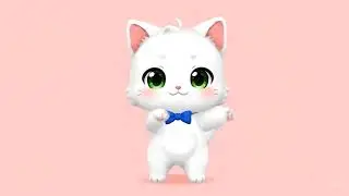 Cute Chibi Anime Cat Dance Loop 😺 | Relaxing 2D Animation