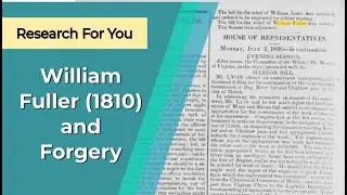 William Fuller (1810), more Post Office evidence, and forgery?