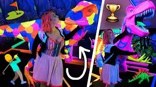 ⛳ WE PLAYED *GLOW-IN-THE-DARK* MINI GOLF 🏆// WEEKLY VLOG 24