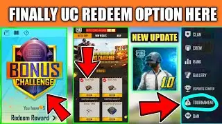 🔥FINALLY UC REDEEM OPTION HERE | How To Get Bonus Challenge In Pubg | Bonus Challenge New Update |