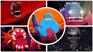 Iron Meat All Bosses / Final Boss Fight 4K [ With Cutscene ] Classic Contra Style