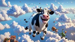 Cow&rsquo;s Cloud Surfing Adventure 🐮☁️ | Fun Learning Song for Kids | Animal & Imaginative Adventure