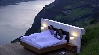Outdoor Swiss hotel 'rooms' give light and airy a new meaning