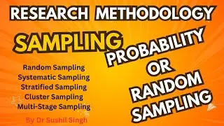 Research Methodology: Probability or Random Sampling ॥ Explained by Dr Sushil Singh॥