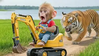 🚨🐒 Baby Monkey Mr Piku Encounters WILD TIGER in the Forest&hellip;