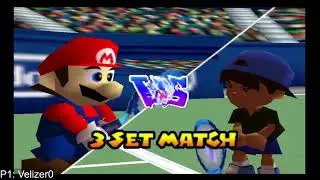 Mario Tennis 64 - Alex (GBC) vs Mario* - Intense Difficulty