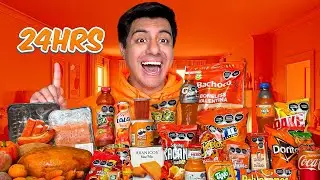 COMIENDO TODO COLOR NARANJA POR UN DÍA 🟠🍑🍊