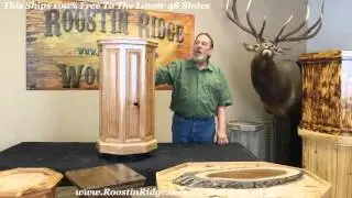 Rustic Raised Panel Cherry Taxidermy Pedestal Base - Perfect For Pedestal Deer Mounts
