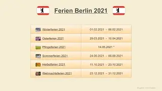 Ferien Berlin 2021