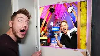 WE BUILT A SECRET ENTRANCE INTO OUR GAMING ATTIC!