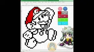 How To Draw Paper Mario In Excel [Pixel Art 016] #Shorts #Mario #PixelMario #PixelArt