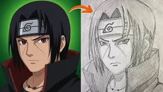How to draw Itachi Uchiha l Itachi easy drawing #itachi #naruto #anime #gojo 