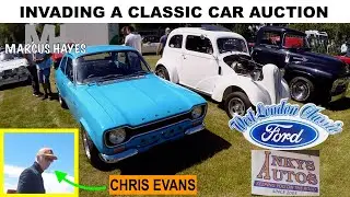 CHRIS EVANS SPOTTED at car auction! COSWORTH YB TURBO MK1 ESCORT joyride! 😃