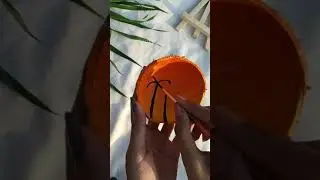 Painting on coconut shell❤️🌴 |Acrylic painting| #shorts #art #yt  #ytshorts #diy #acrylicpainting