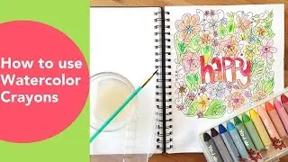 How to use watercolor crayons with a FREE Coloring Page Download